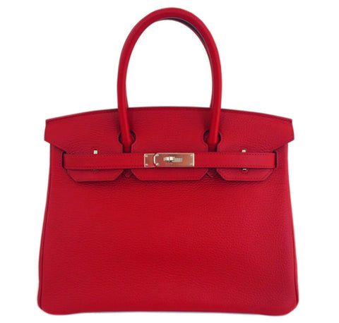 Hermes Birkin 30 Rouge Garance Bag 