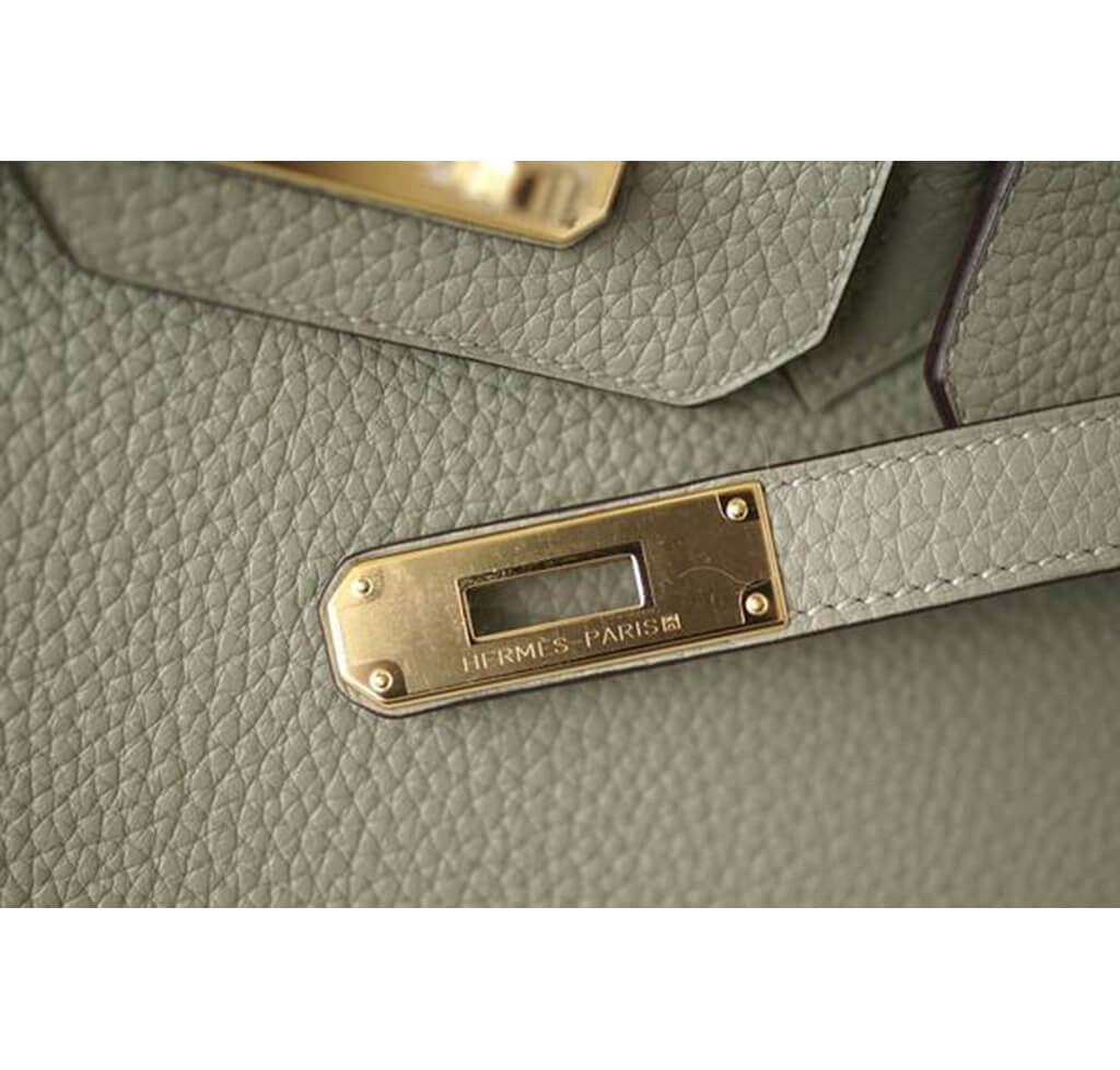 Hermes Birkin Bag 35cm Sage Clemence Gold Hardware