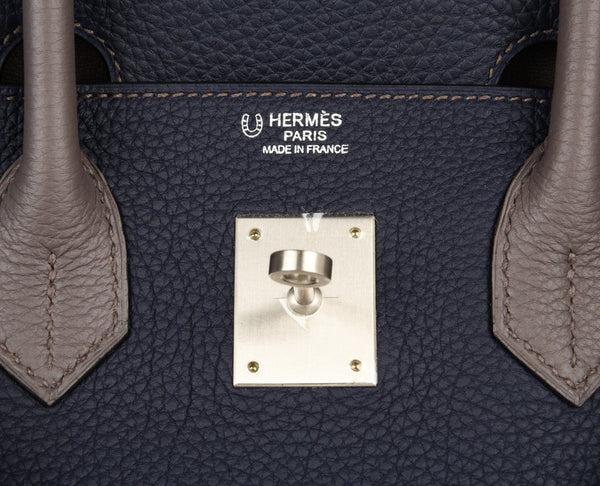Hermès Birkin 30 Bi-Color Special Order Bag palladium pristine embossing