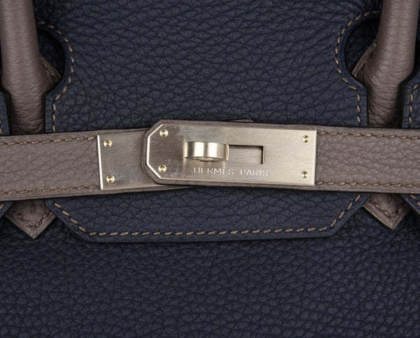 Hermès Birkin 30 Bi-Color Special Order Bag palladium pristine clasp
