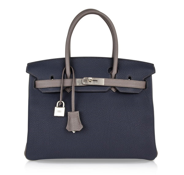 Hermès Birkin 30 Bi-Color Special Order Bag palladium pristine front