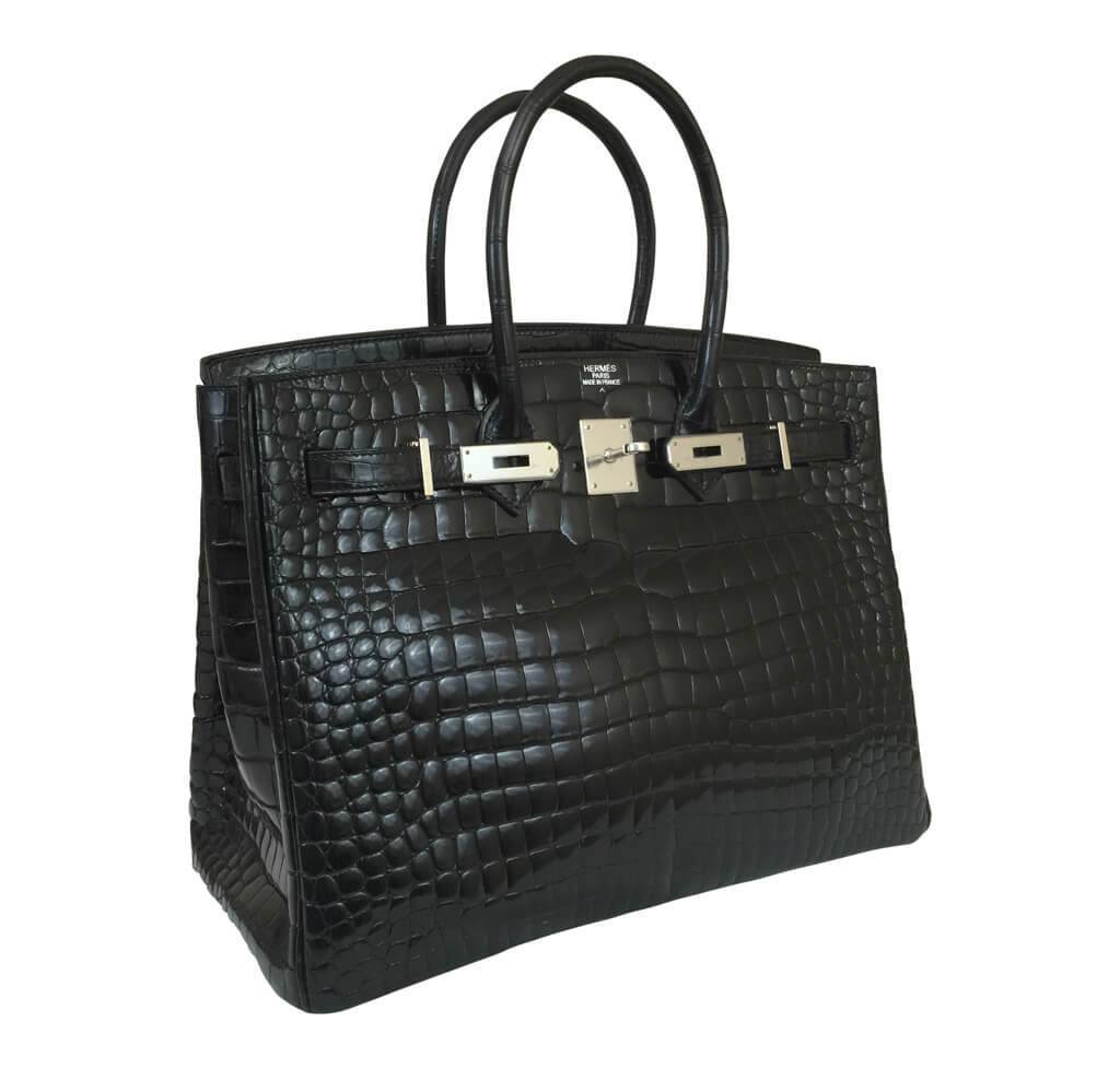 Hermes Crocodile Skin Bright Face Shoulder Bag Black for Sale in Lamont, CA  - OfferUp