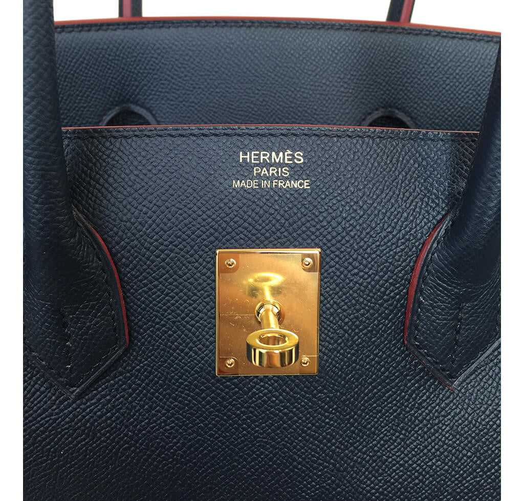 Hermes Birkin Bag 35cm Limited Edition Contour Rouge H Epsom Gold