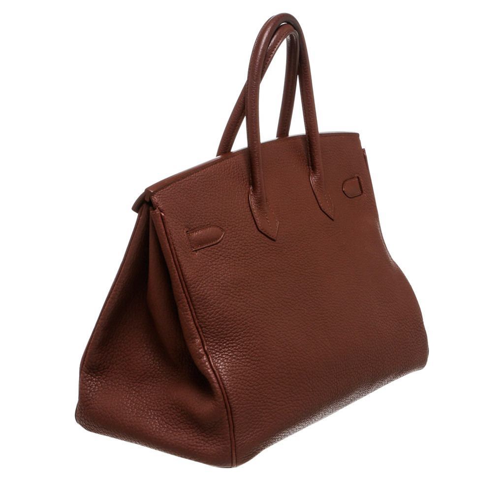 Hermès Birkin 35 cm Handbag in Brown Box Leather