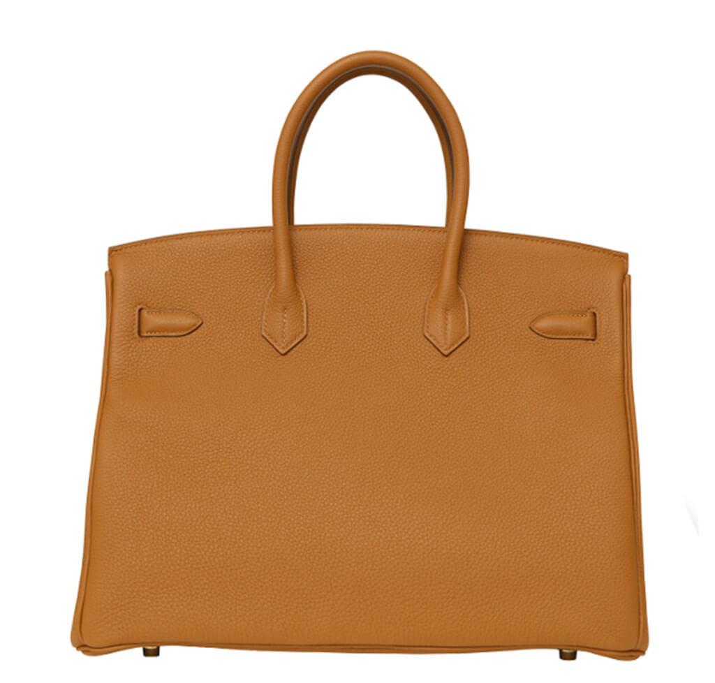 Lot - Hermes Caramel Ostrich Leather 35cm Birkin Bag