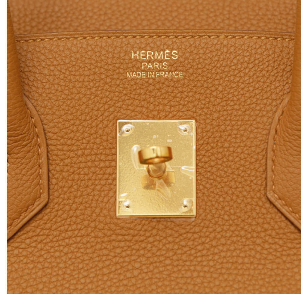 Hermes Cognac Togo Leather Gold Hardware Birkin 35 Bag Hermes