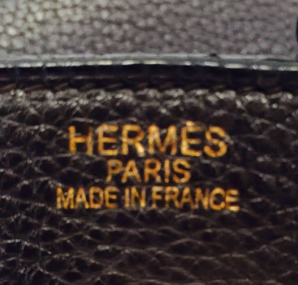Hermes Birkin 35 Chocolate Brown Used Embossing