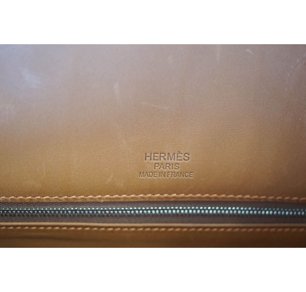 Hermès 35CM Barenia Toile Permabrass H/W Birkin Bag at 1stDibs