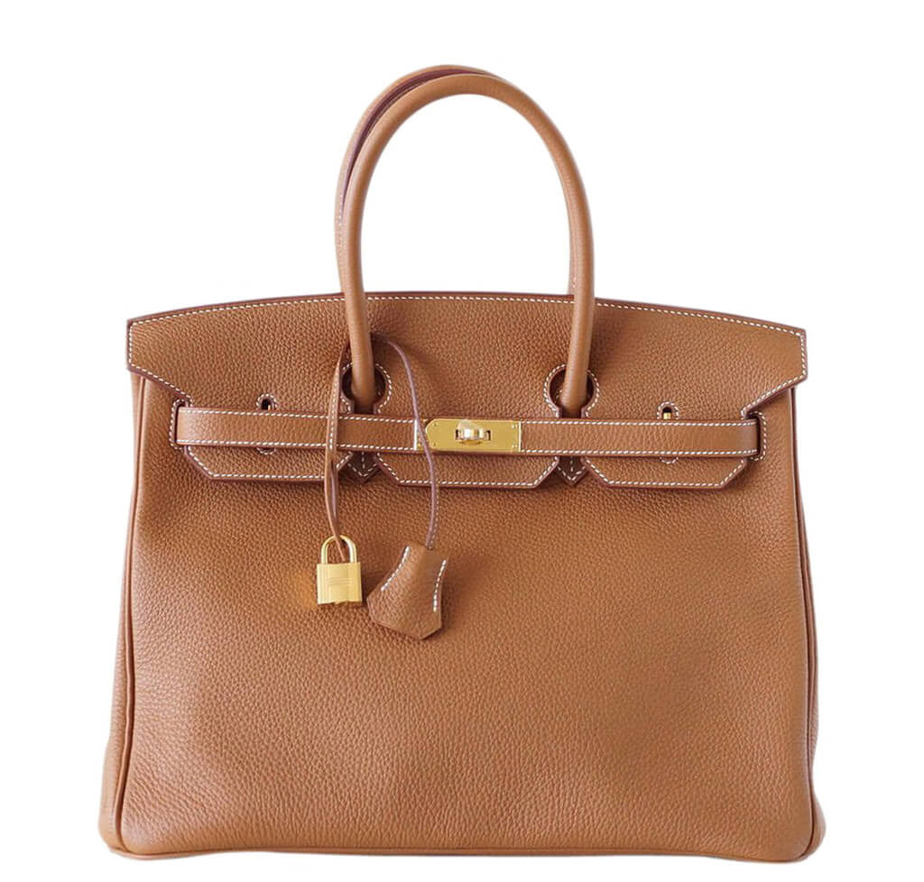 Hermes Kelly Bag Togo Leather Gold Hardware In Brown