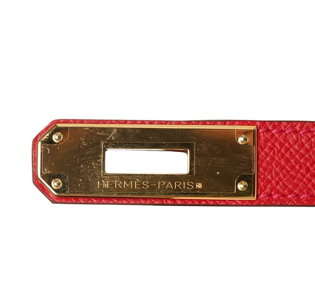 Hermes Birkin 30, Stamp Q, Rouge Casaque Color, Epsom Leather