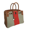Hermes Birkin 35 Flag Bag Tan Orange Toile Limited Edition