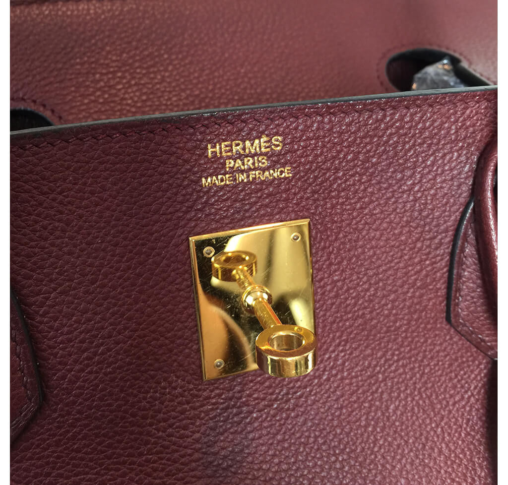Hermes Birkin Bag 25cm Rouge H Togo Gold Hardware