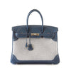 Hermes Birkin Ghillies 35 Blue Bag 