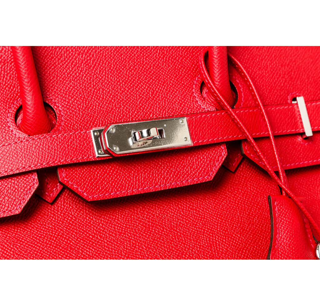 Hermes Kelly 35 Rouge Casaque White Flag/Limited Edition Epsom PHW
