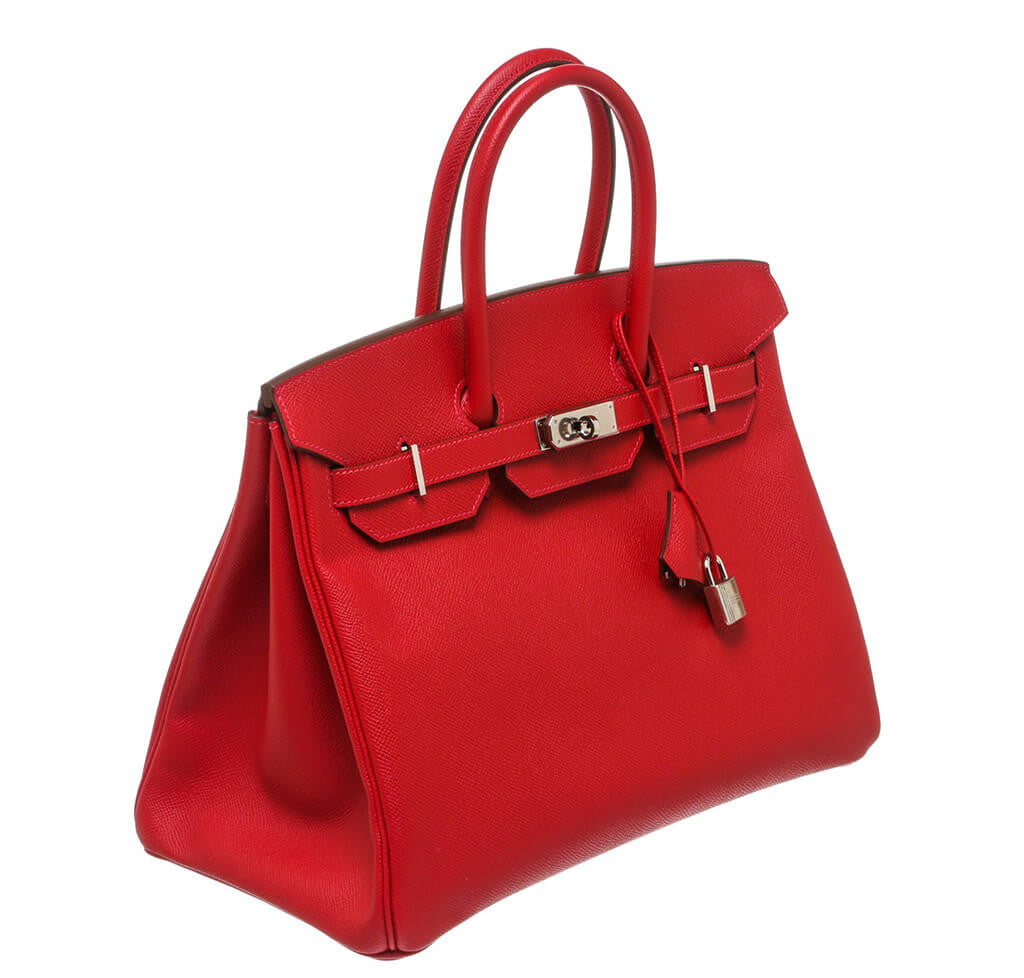 Hermès Birkin 35 Special Order Bag - Etain Rouge Casaque