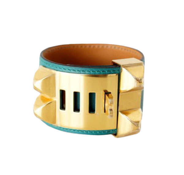 Hermes Collier de Chien Bracelet Malachite