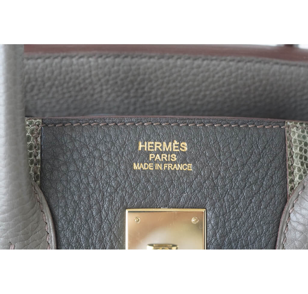 Hermes Birkin Club 35 Tri-Colour Striped Hand Bag