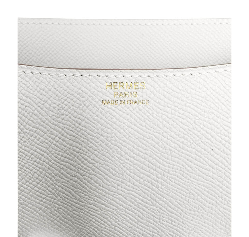 Hermes Constance 23 Bag CC10 Craie Epsom With Rose Gold Hardware