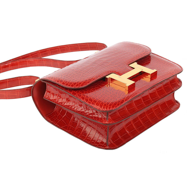 Hermes Constance 24 Bag Sanguine Crocodile