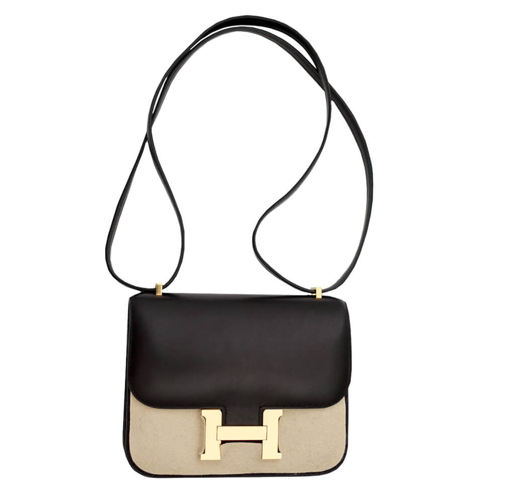 Constance leather purse Hermès Black in Leather - 35316433
