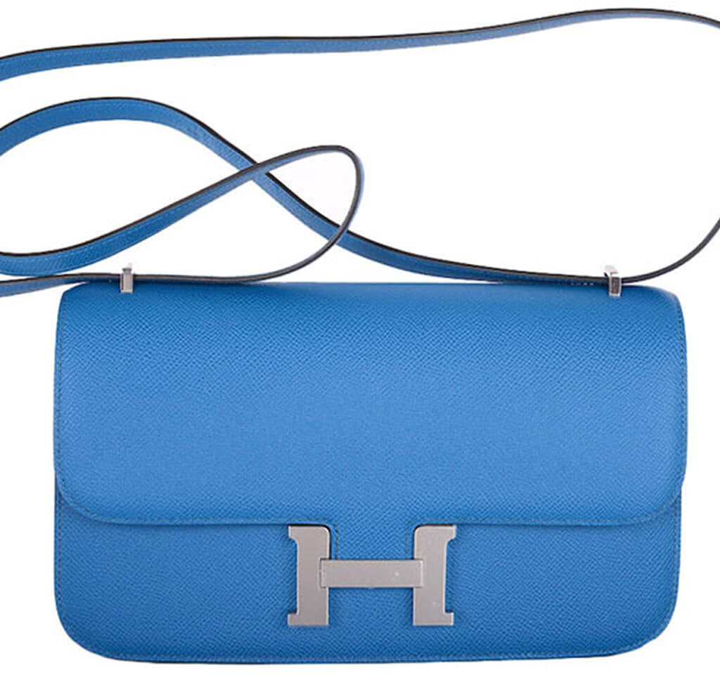 Hermès Constance Elan Bag 25 Blue Izmir Epsom