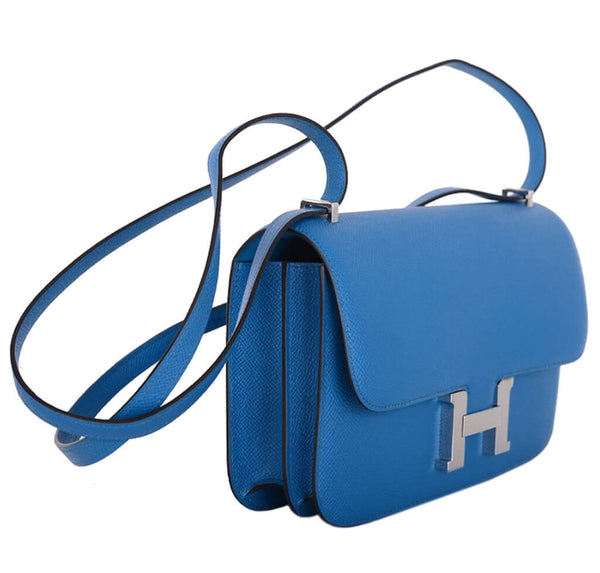 Hermes Constance Elan Bag 25 Blue 