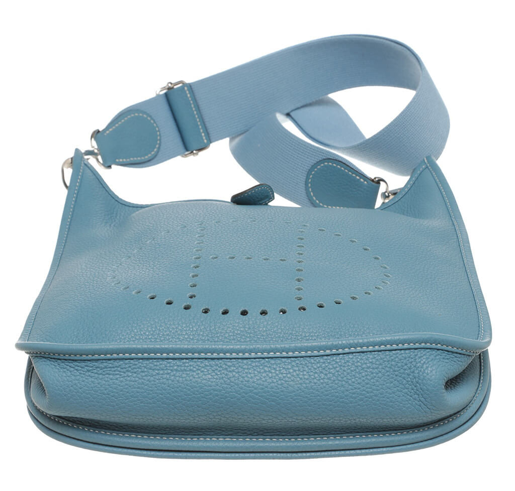 Hermès - Authenticated Evelyne Handbag - Leather Blue for Women, Good Condition