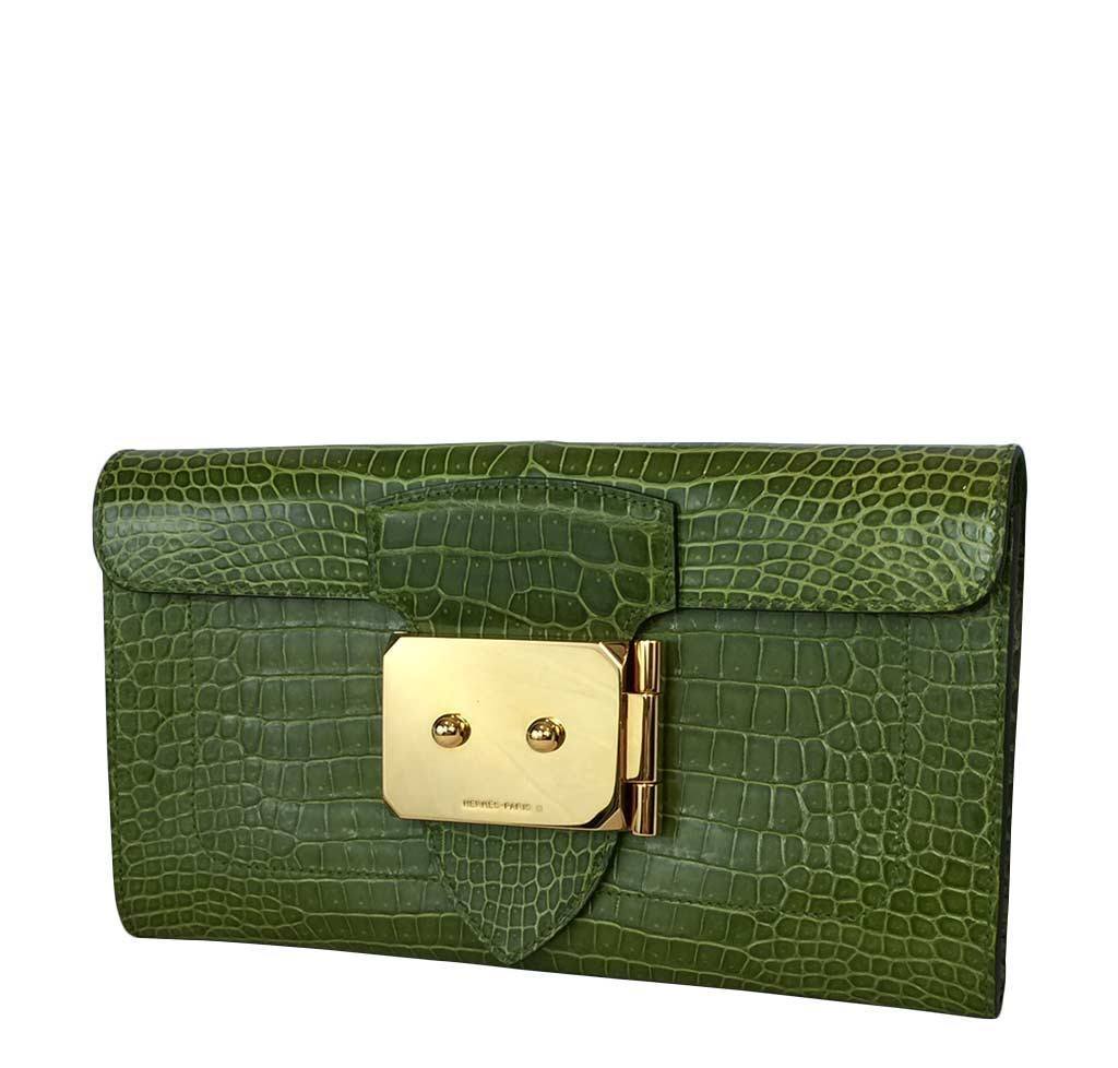 上品な色気【HERMES】Kelly Pocket Long wallet クラッチバッグ Hermes Kelly Pocket Long Wallet Gris Meyer Madame Gold Hardware