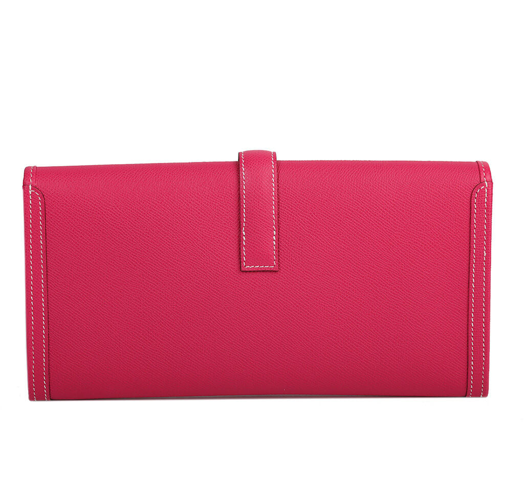 Hermes jige clutch Epsom leather red