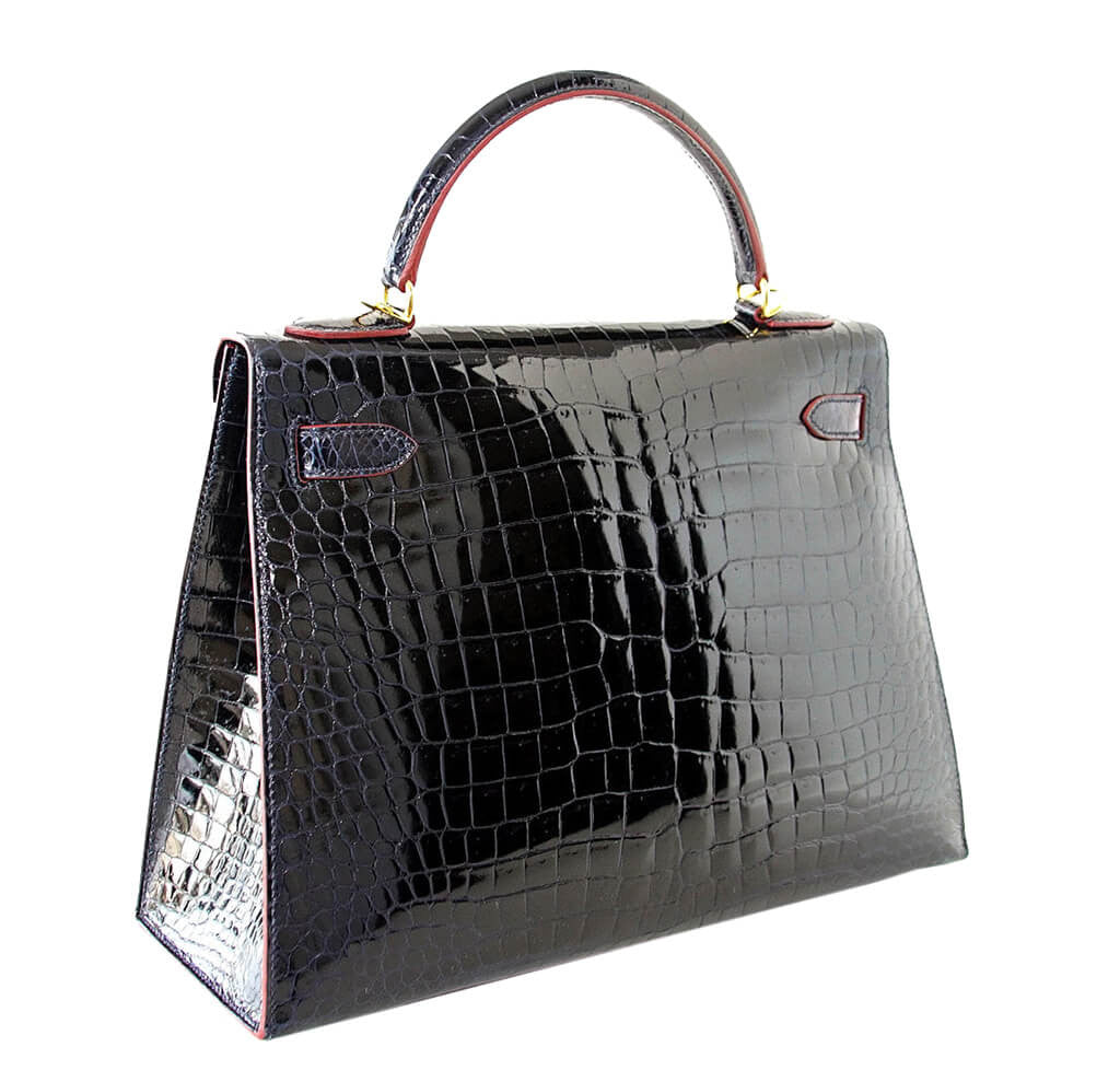 Hermès Kelly 32 Bag Blue Marine - Porosus Crocodile | Baghunter