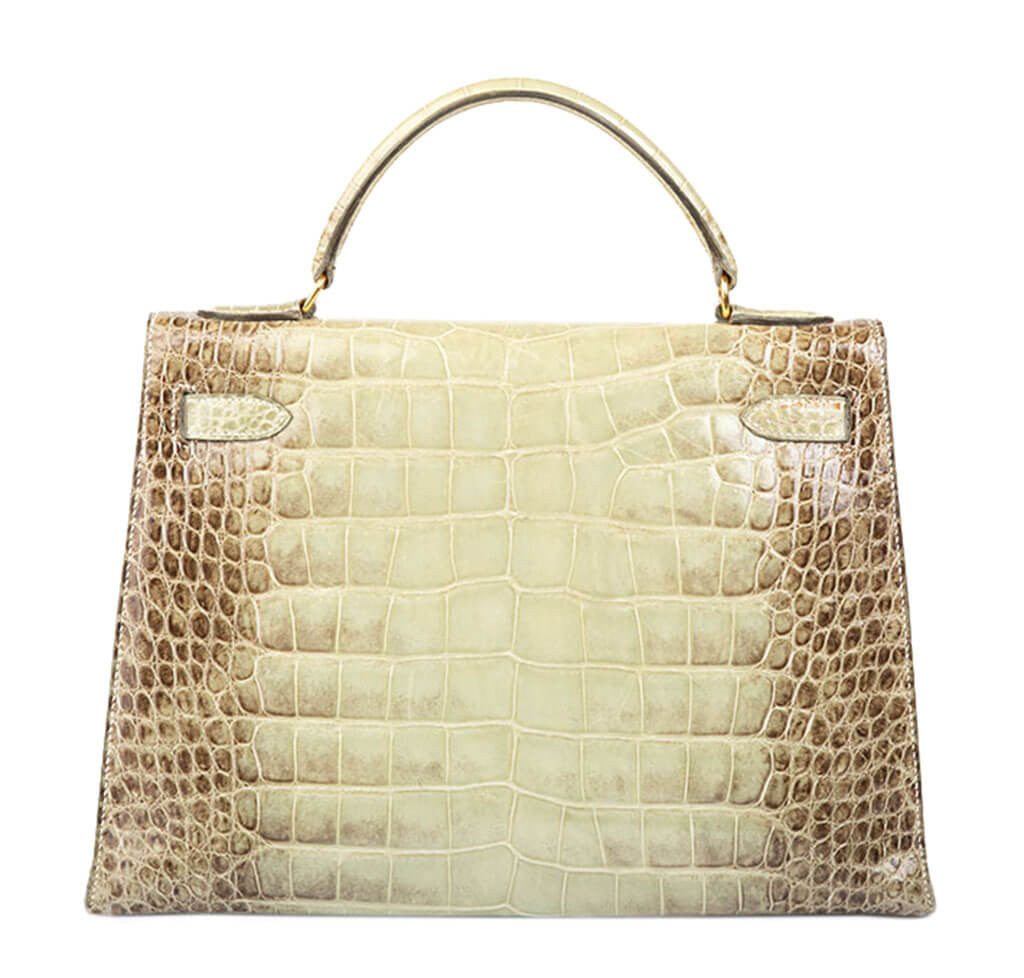 Hermès Kelly 32 Natura Vert Celadon Bag - Alligator Gold Hardware ...