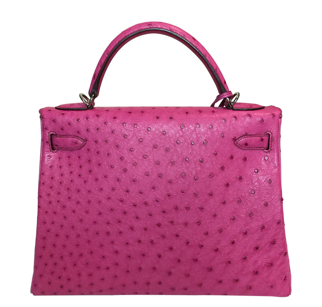 Hermès Kelly Danse Ii Bubblegum Pink 5p Ostrich Palladium Hardware in 2023