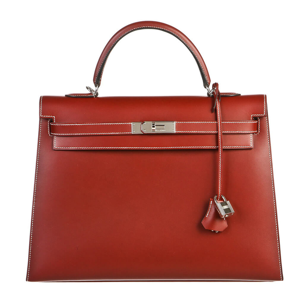 Auth Spa - Dịch Vụ Spa Túi Xách, Giày Dép Authentic Tại HCM. Hermès Kelly 35 Bag Chamonix Leather Rouge H - Palladium Hardware | Baghunter