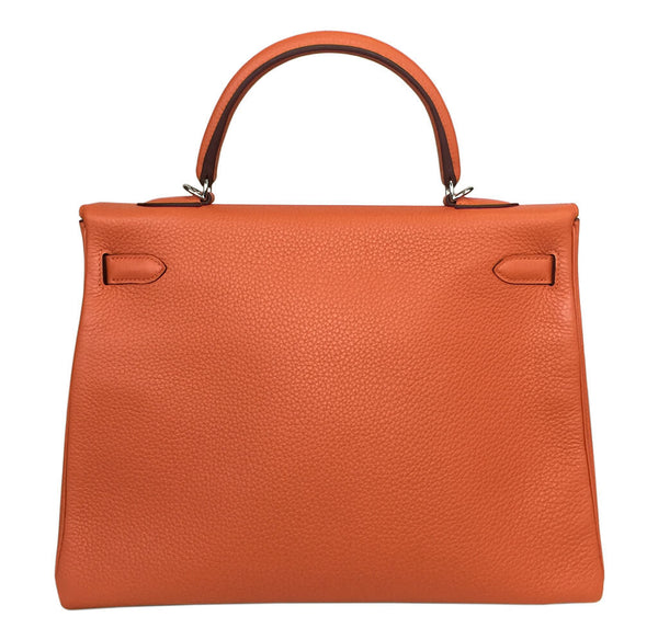 Hermes Kelly 35 Bag Orange Togo