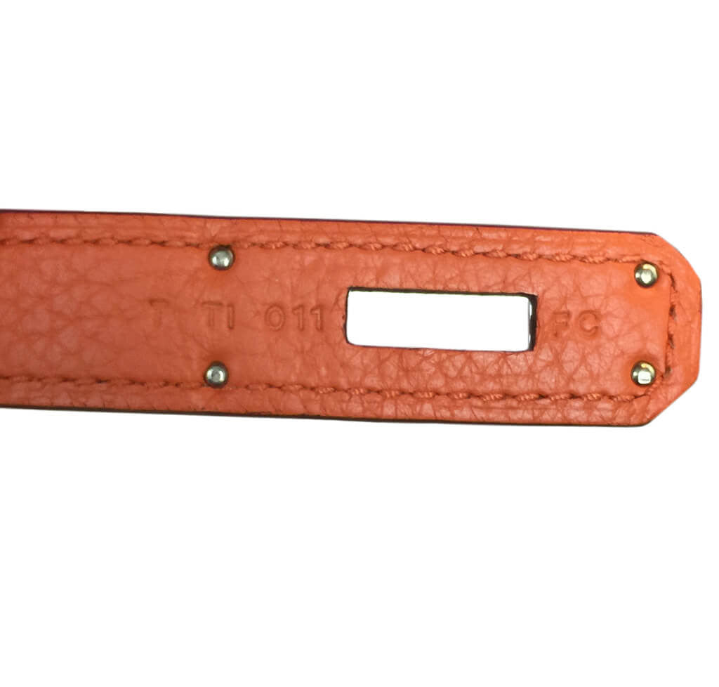 Hermès Kelly 35 Bag Orange Togo Leather - Palladium Hardware