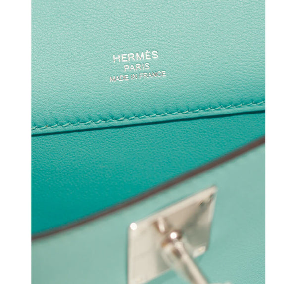 Hermes Kelly Cut Bag Blue Atoll