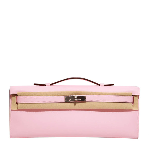 Hermes Kelly Cut Bag Pink Swift