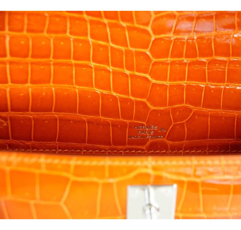 Hermès Kelly Pochette Bag Feu Porosus Crocodile – ZAK BAGS ©️