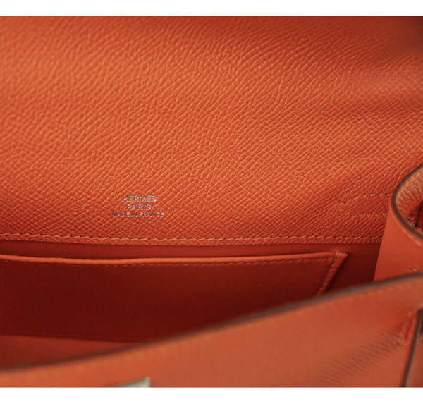 Hermes Kelly Pochette Feu Epsom Leather