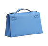 Hermes Kelly Pochette Bag Blue Swift