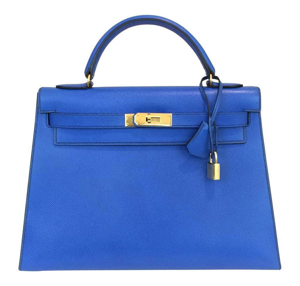 Hermes Kelly Sellier Blue France Bag