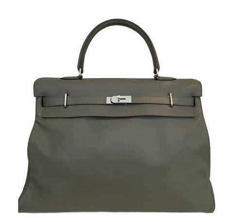 Hermes Kelly 50cm Travel Bag Green 