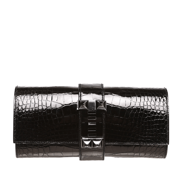 Hermes Medor Clutch Black Alligator Bag