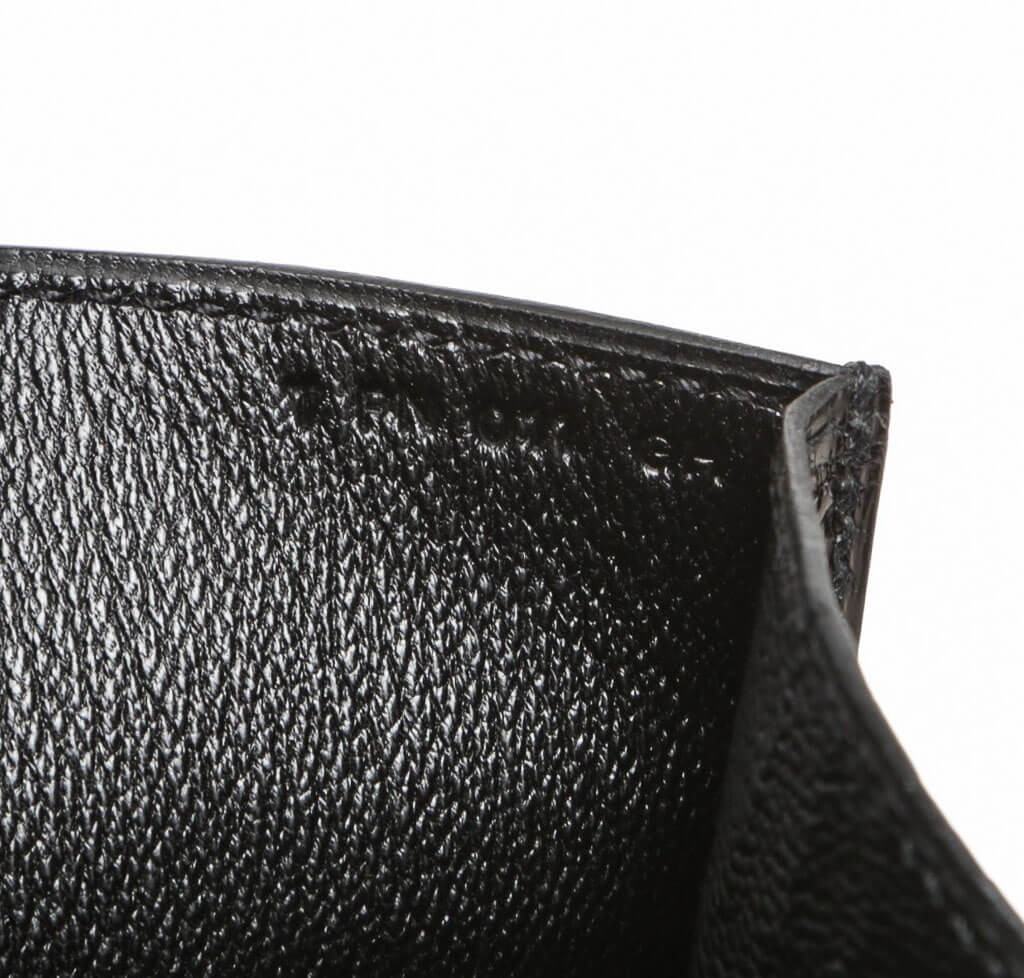 Hermès Graphite Shiny Alligator Medor 23 Clutch Palladium Hardware