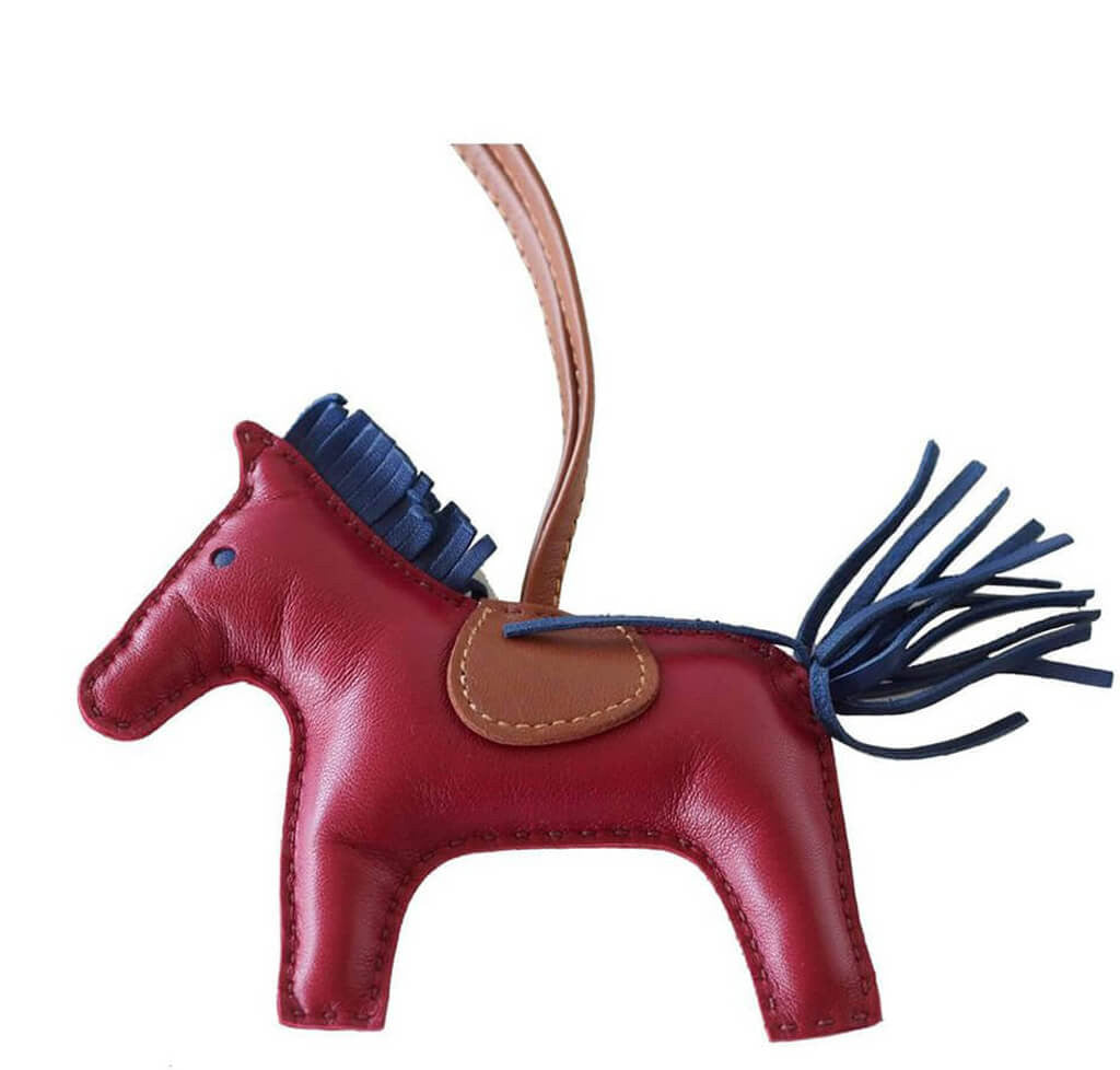 Hermes Red Rubis Bleu Saphir Fauve Milo Lambskin Grigri Rodeo Horse Ba – On  Que Style