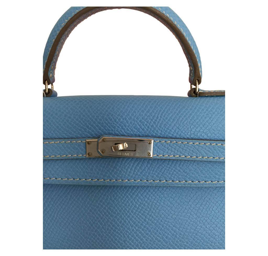 Hermès Tiny Kelly Blue Celeste Epsom Leather – ZAK BAGS ©️