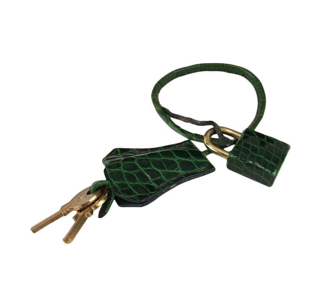 Hermès Kelly Sellier 35 Vert Emerald - Alligator GHW