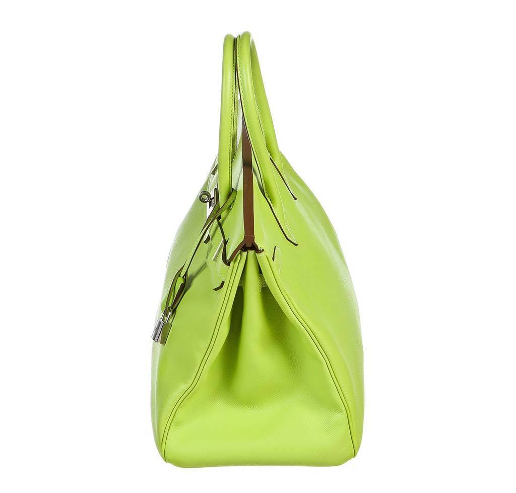 Hermès Birkin 35 Kiwi Lichen Candy Collection Bag