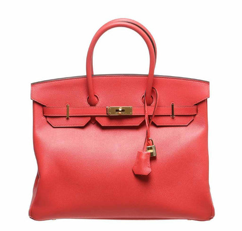 Hermes Birkin 35 Rouge Pivoine Bag 