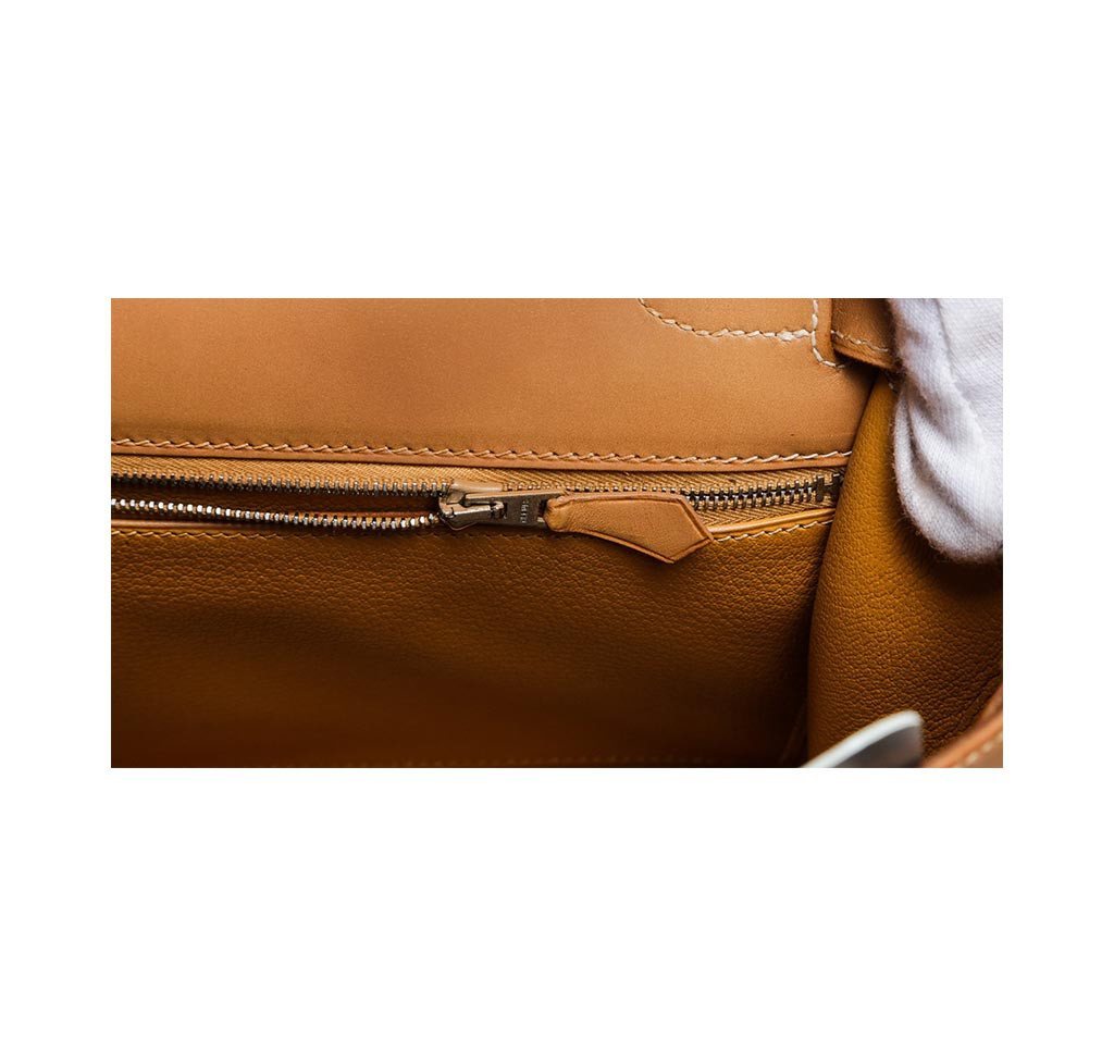 Kelly 32 leather handbag Hermès Beige in Leather - 19602849